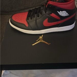 Jordan Men's High-Top Sneaker - Black/Red